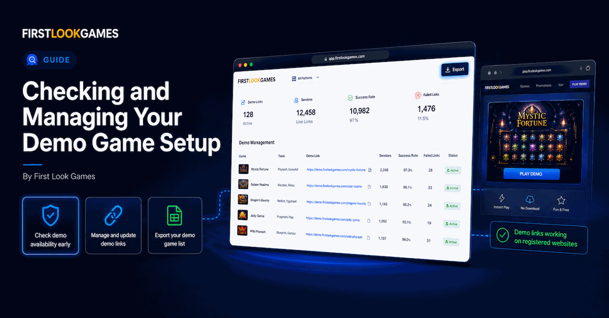 Checking and Managing Your Demo Game Setup